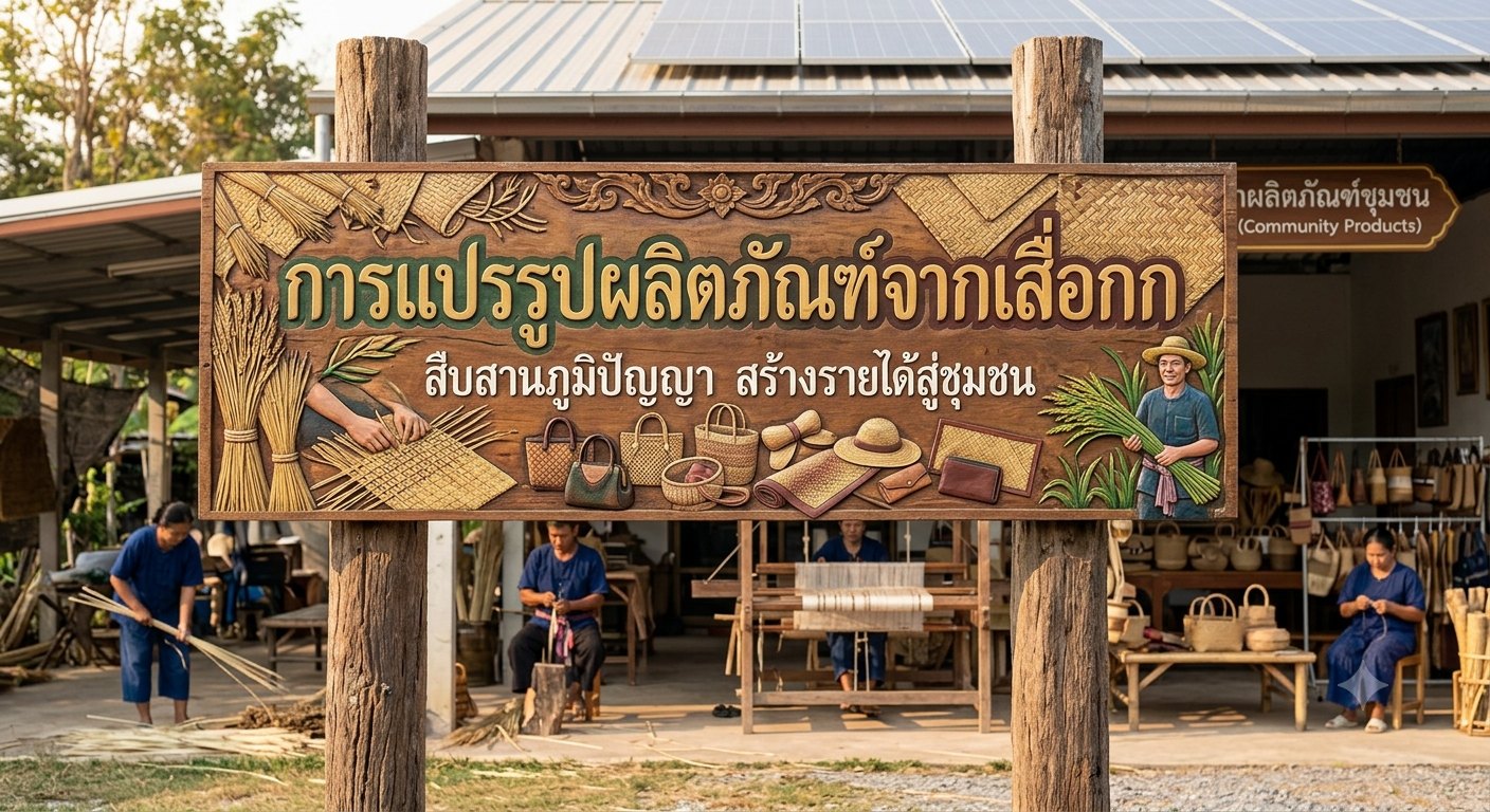 การแปรรูปผลิตภัณฑ์จากเสื่อกก